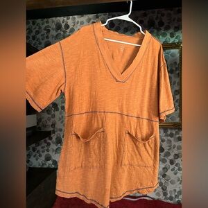 Natural Life Orange V-Neck T-Shirt